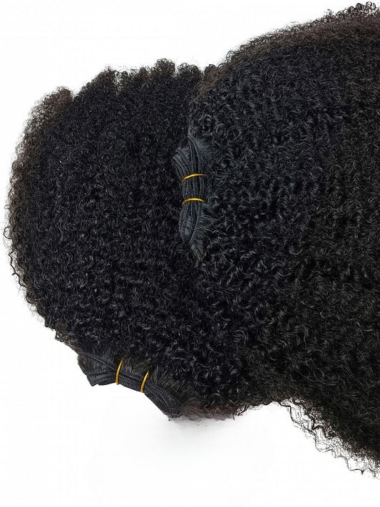 Closure HD + 3 bundles Texturés Kinky curly (3b-3c)/Afro Kinky (4a-4b)
